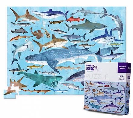 Пазл 300 деталей – Акулы из серии 36 Животных 